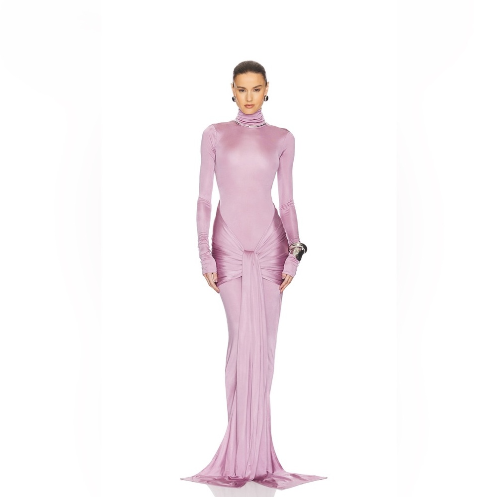 Elegant Pink Long Sleeve Dress